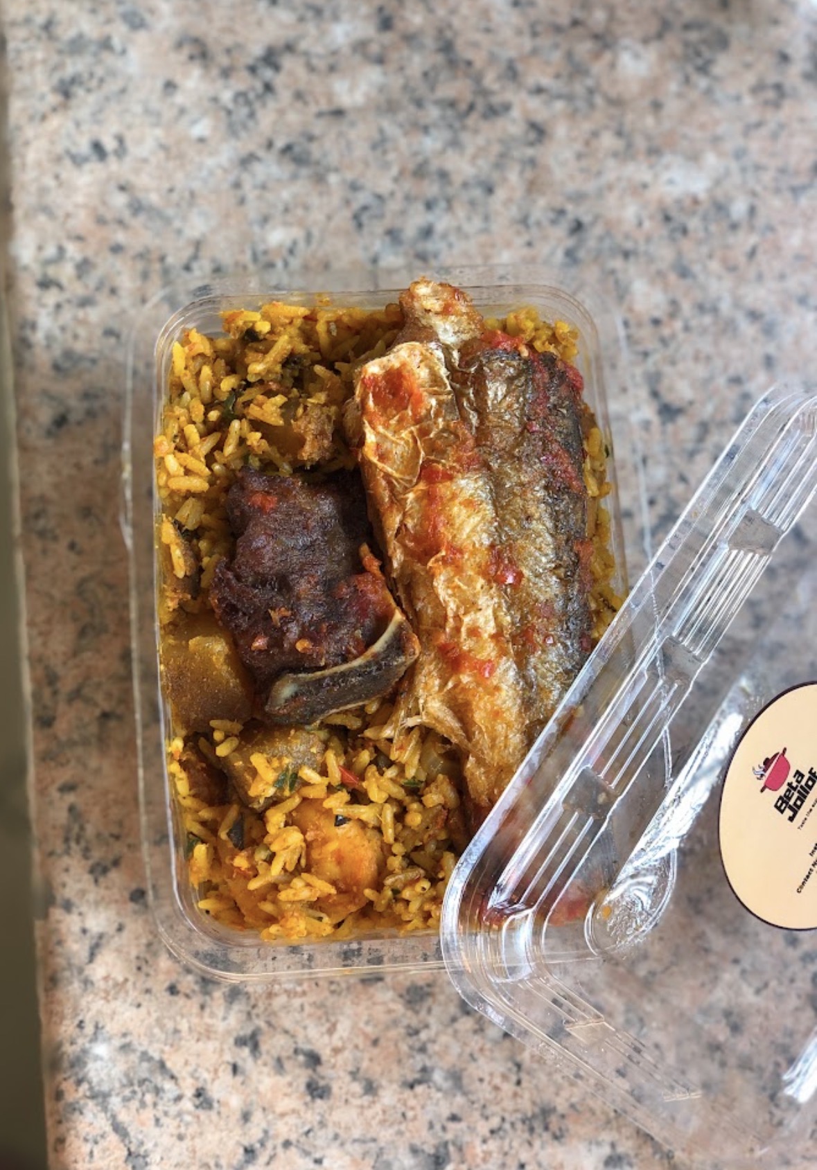 BETA JOLLOF Native Jollof Rice with fish and beef